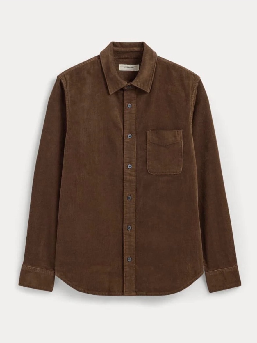 Everlane Chocolate Brown Corduroy Shirt